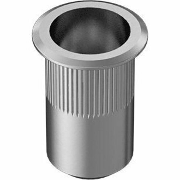Bsc Preferred Self Sealing Heavy-Duty Rivet Nut Aluminum 1/4-20 Internal Thread .027 - .165 Thick, 10PK 93484A368
